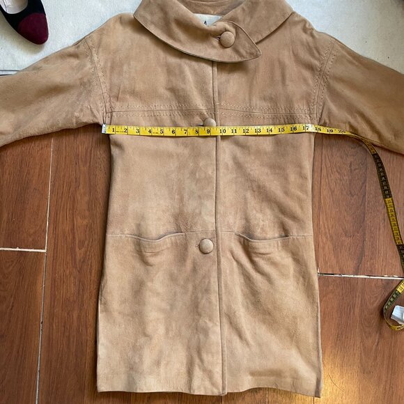 Vintage Highlander 1960s camel color soft suede coat w/removable collar - Picture 12 of 13